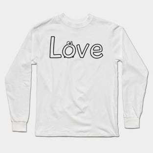 Funny Love Black Design Long Sleeve T-Shirt